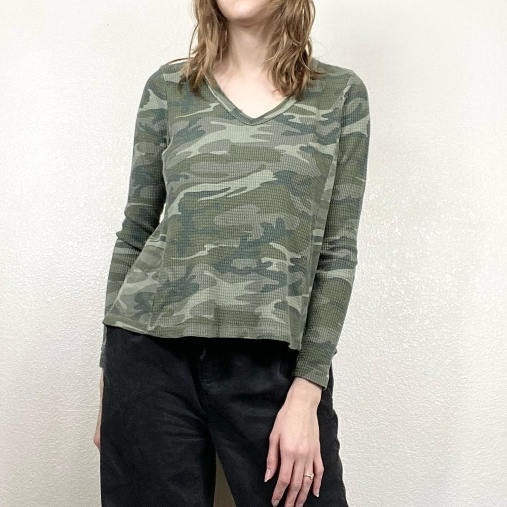 T.la Green Camo Thermal Long Sleeve Shirt